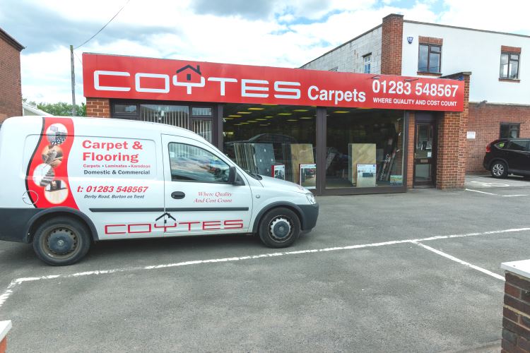 External view of Coytes Carpet and Flooring Showroom in Burton on Trent